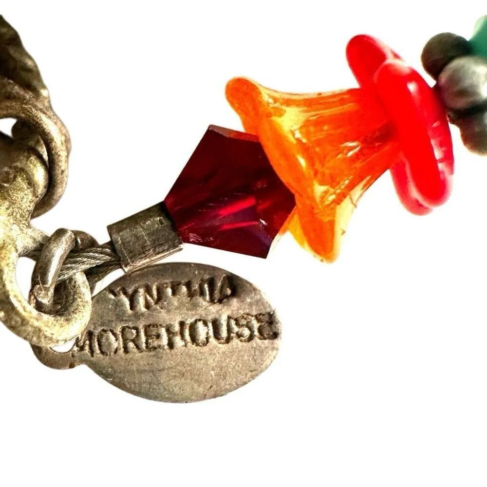 ORANGE BLUE RED BEADED BRACELET BY CYNTHIA MOREHOUSE - Image 8