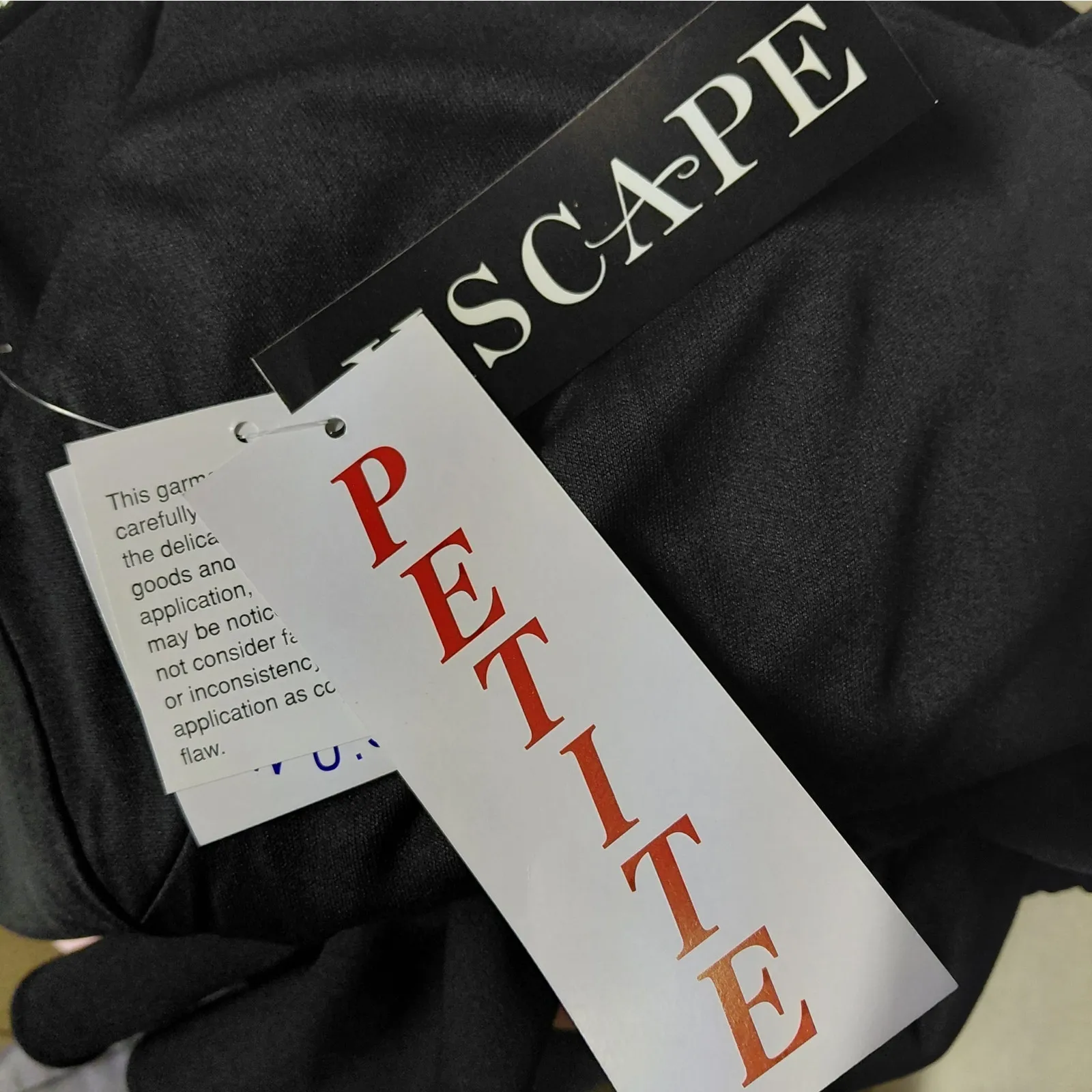 Xscape Women's Cocktail Party Dress Size 8P Black Midi Wedding Guest Night Out - Image 11