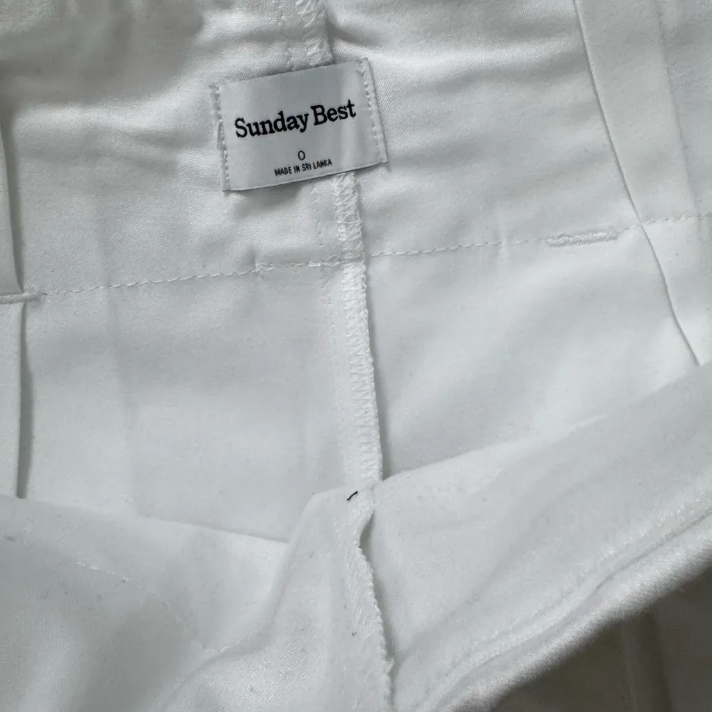 Aritzia Sunday Best Crisp White Pleated Skort Size XS - Image 2