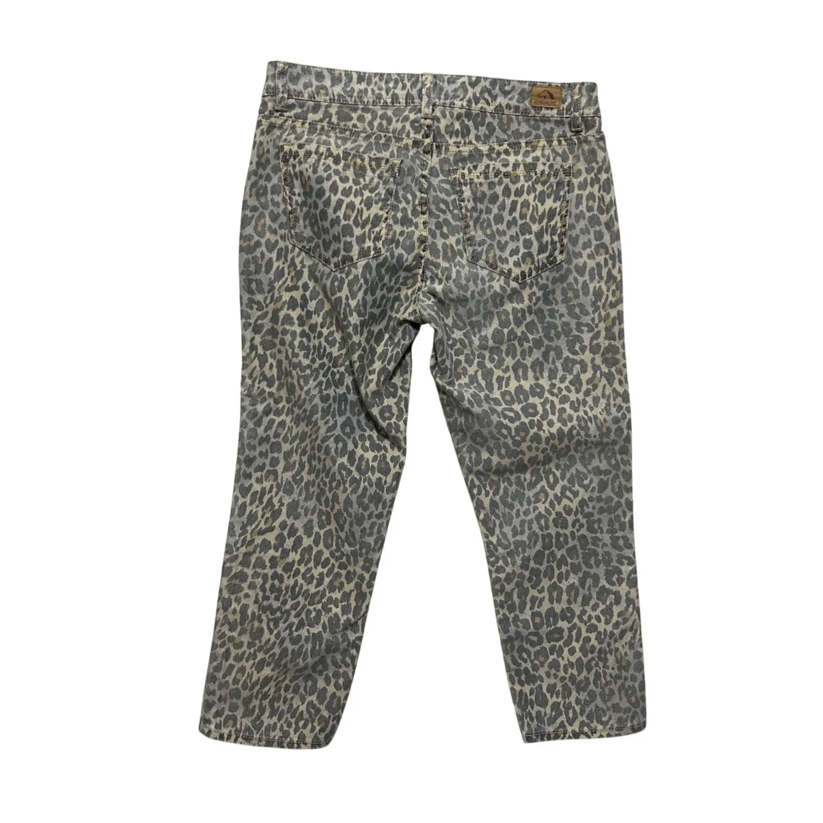 Jordache Women Skinny Crop Jeans 6 Leopard Print Y2K Retro Indie Statement Denim - Image 3