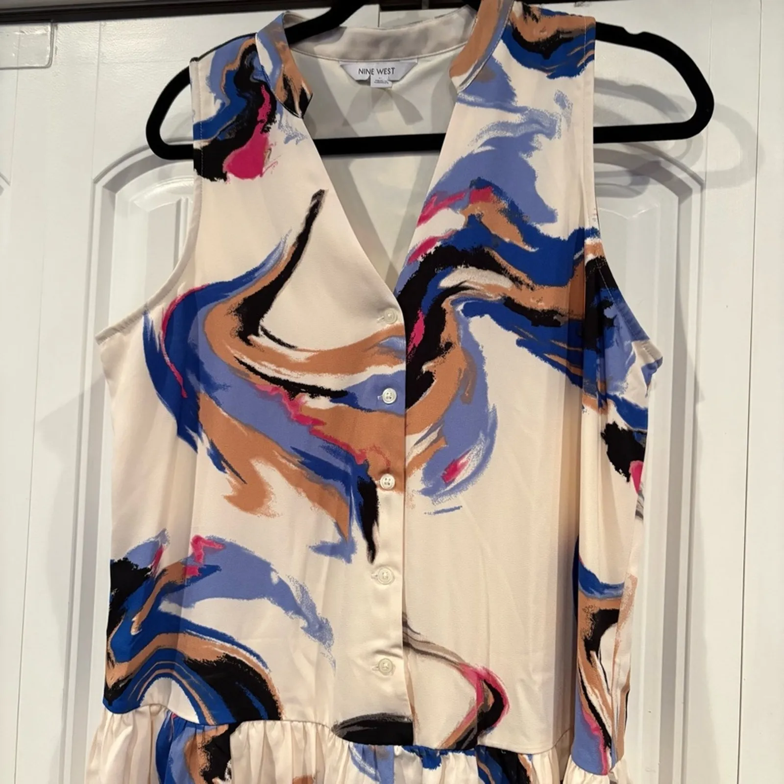 Nine West Multi Color Dress Size Medium‎ - Image 3