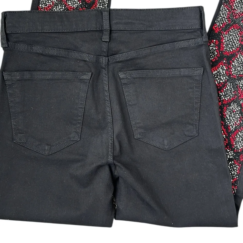 Topshop Jamie Snake Print Studded Jeans - Image 8