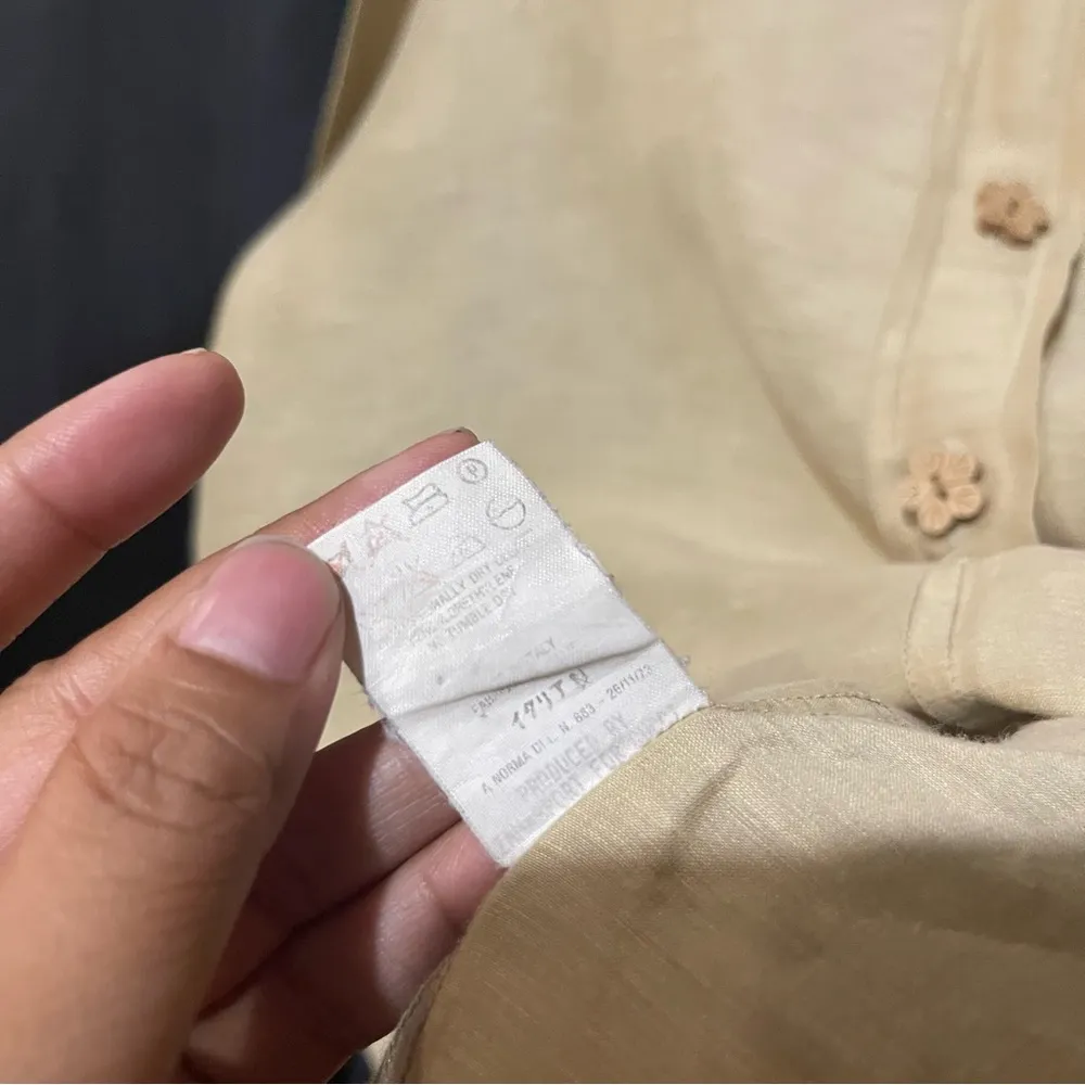 Gucci Authentic Vintage 1990's Cream Button-Up Shirt Zamasport for Gucci - Image 9