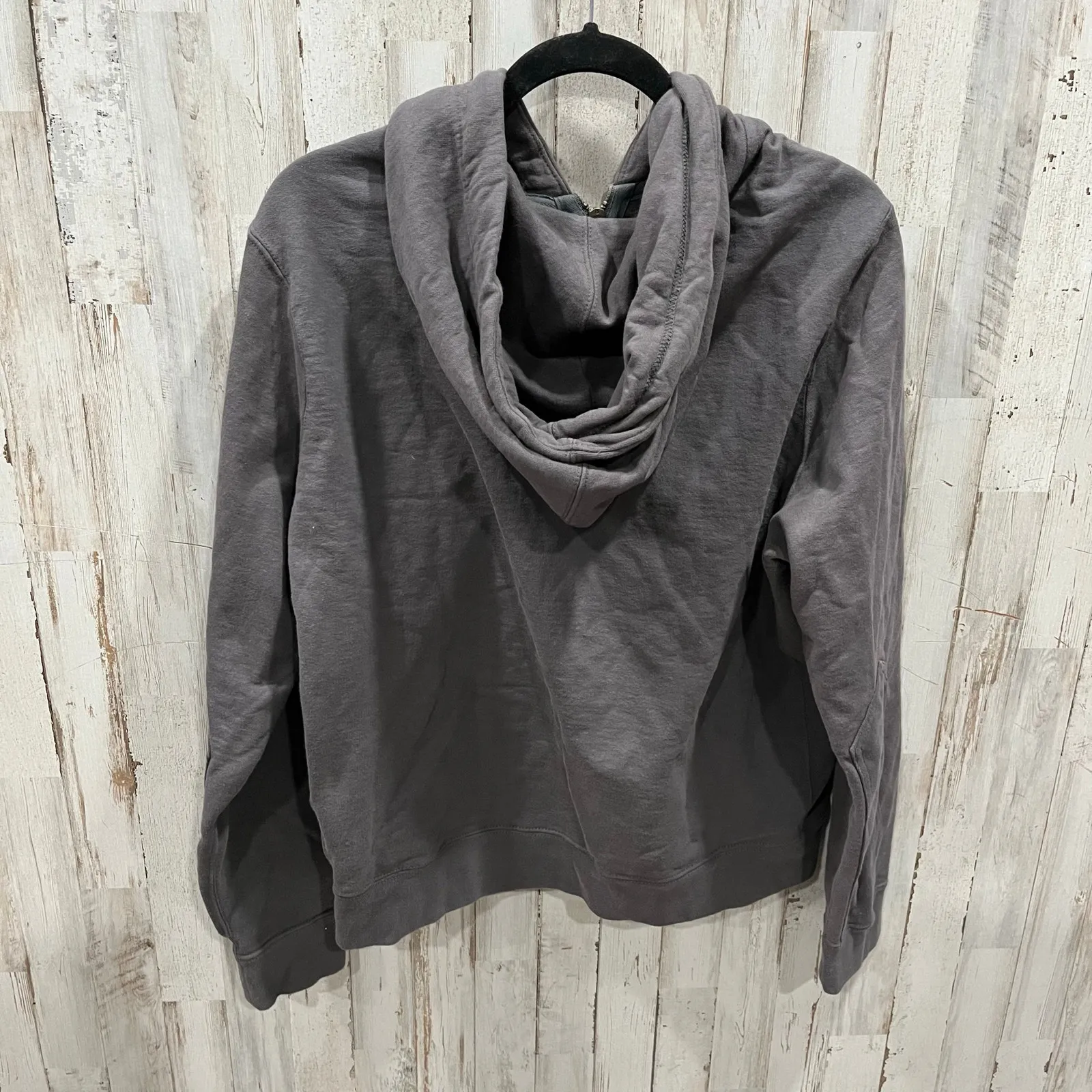 American Giant Gray Full Zip Classic Heavyweight Hoodie 100% Cotton Womens Large - Image 5