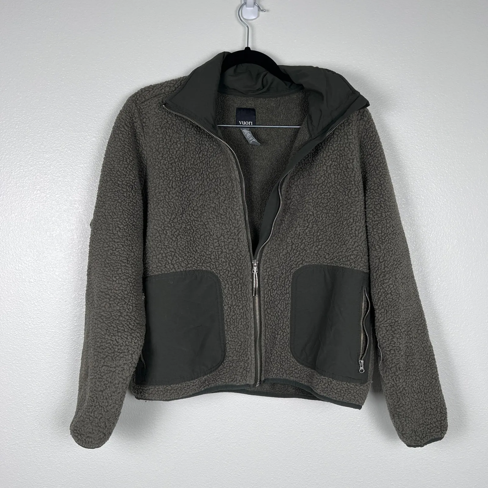 Vuori Women's Alpine Sherpa Jacket Green Sz L - Image 3