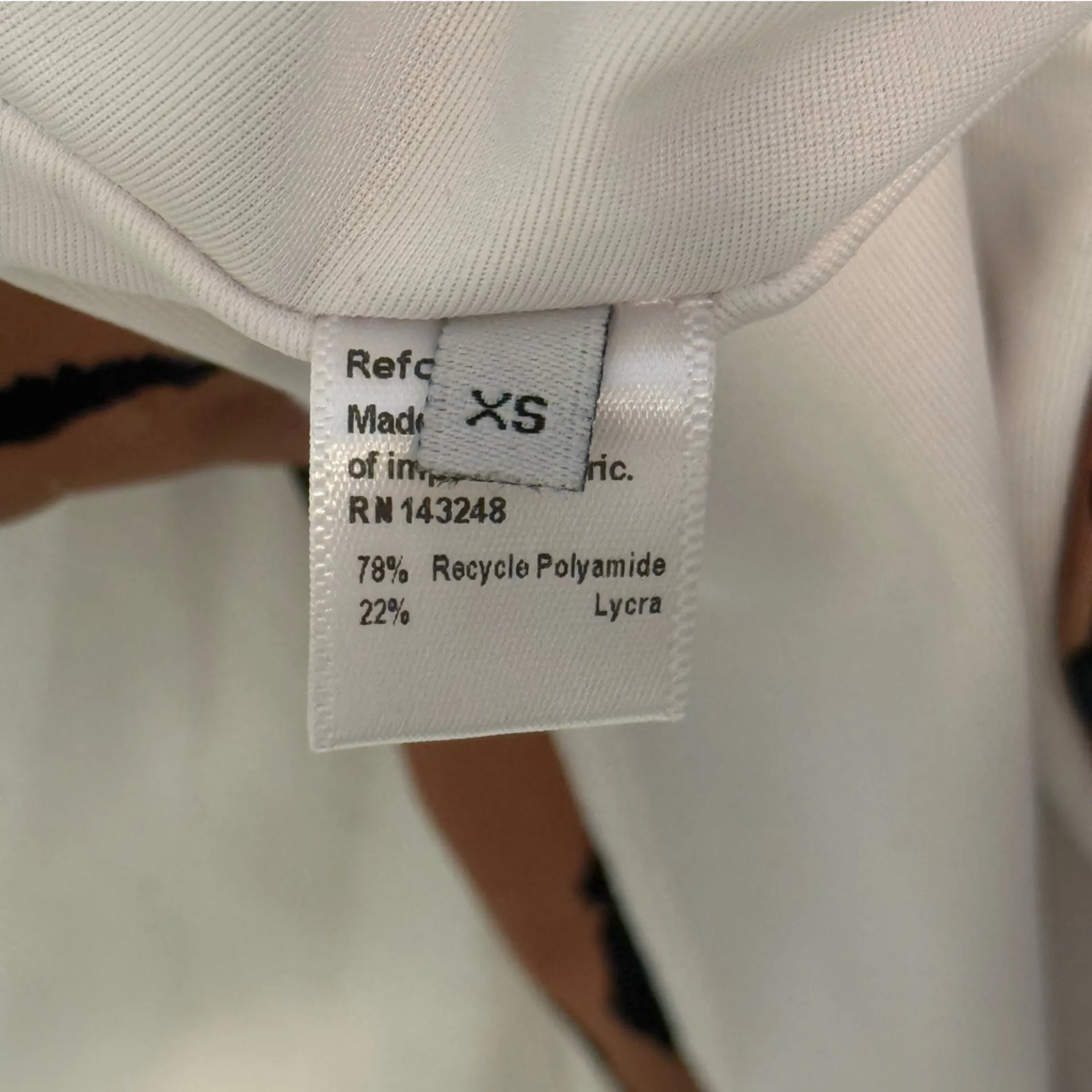 Reformation Kiwi Bikini Top in Rajah and Black High Cut Bikini Bottoms - Image 5