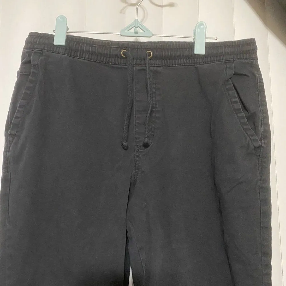 Urban Pipeline elastic waist denim black jeans, elastic ankle style, tie front, Size undefined - Image 3