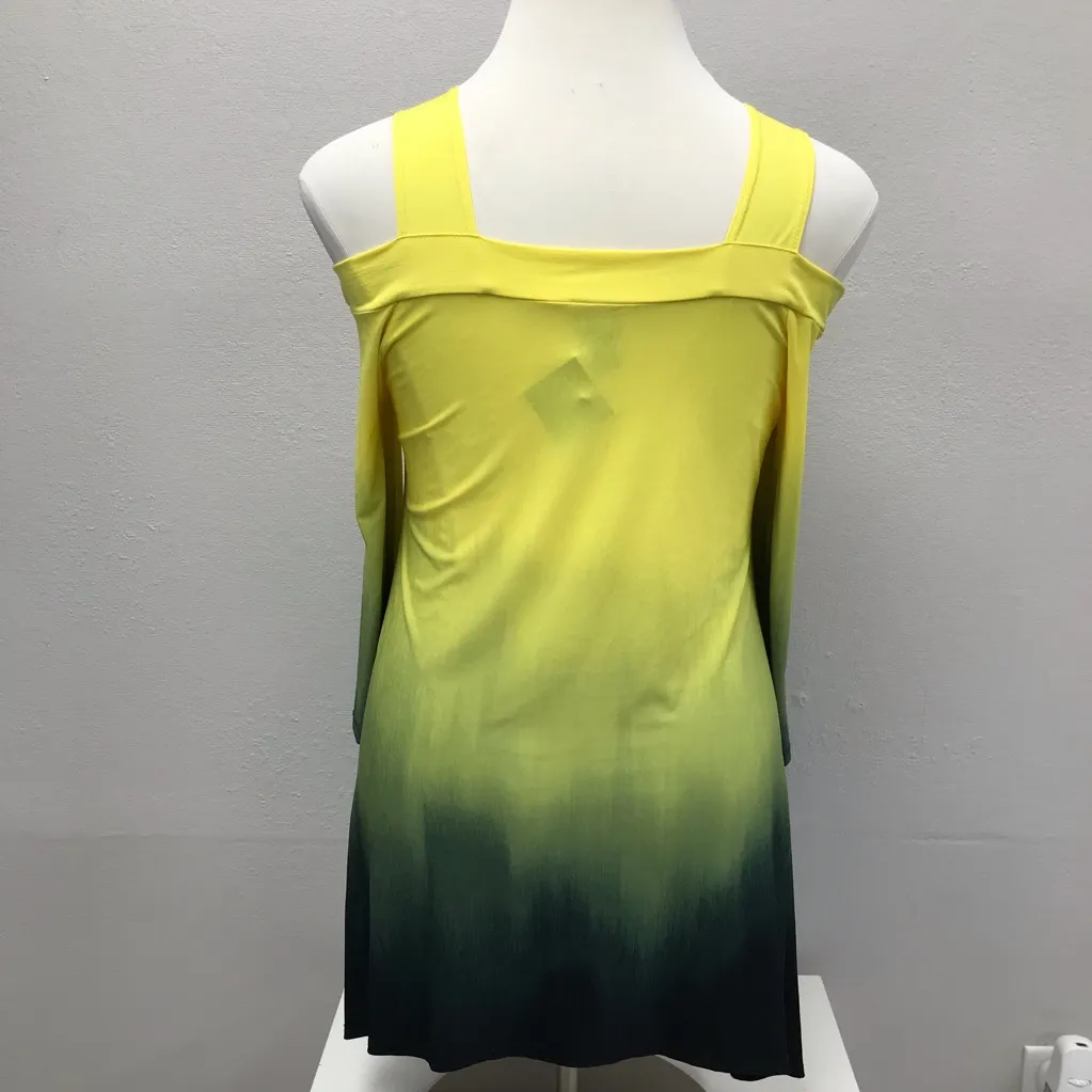 Clara Sunwoo Yellow and Green Ombre Cold Shoulder Tunic - Image 3