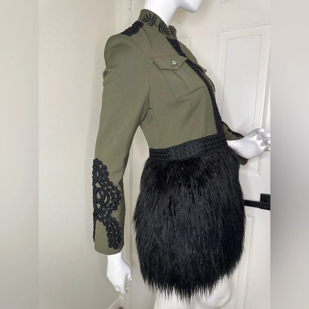 The Extreme collection military Green
Black fur jacket size 38 Unique. Green - Image 11