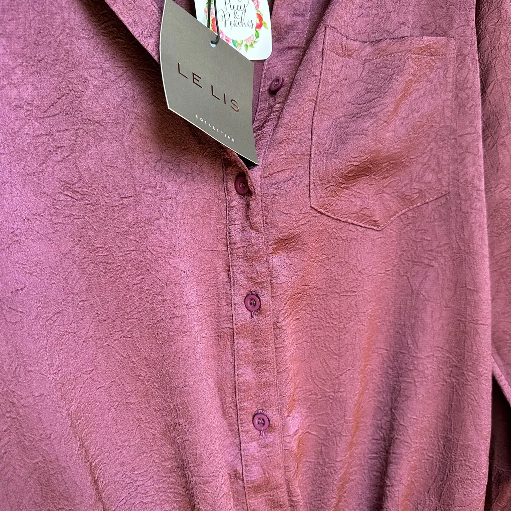 Le Lis Burgundy Long Sleeve body suite - Image 5