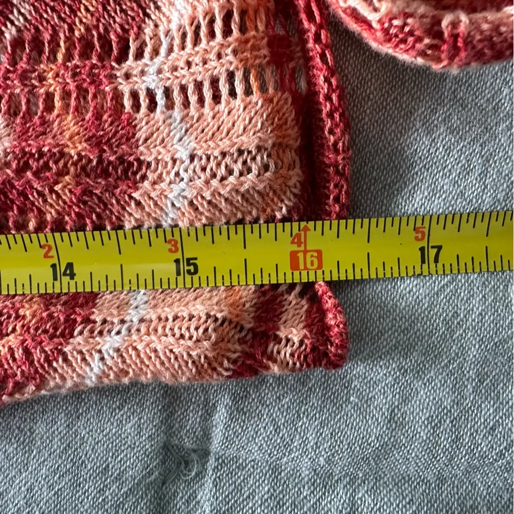 Wet Seal Y2K Vintage Crochet Striped Boho Cardigan Bolero M - Image 5