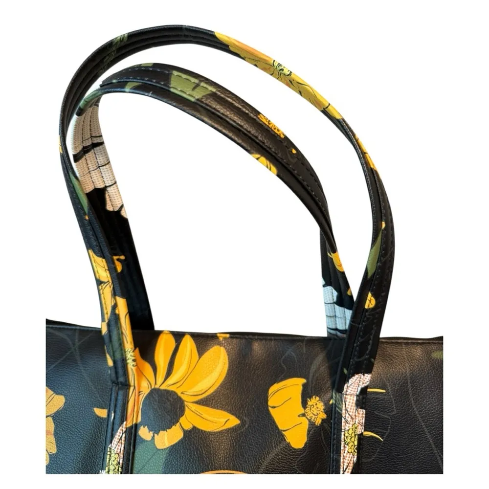 Green Bay Packers NFL Weekender Dahlia Floral Tote Bag NWT Yellow Green Black - Image 3