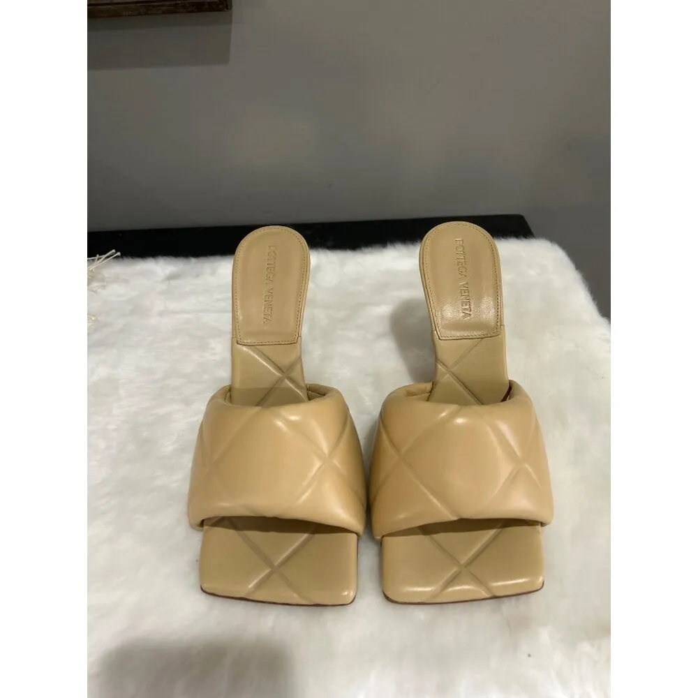 Bottega Veneta Rubber Lido Mule Sandals Cane Sugar Womens Size 36 6 - Image 3