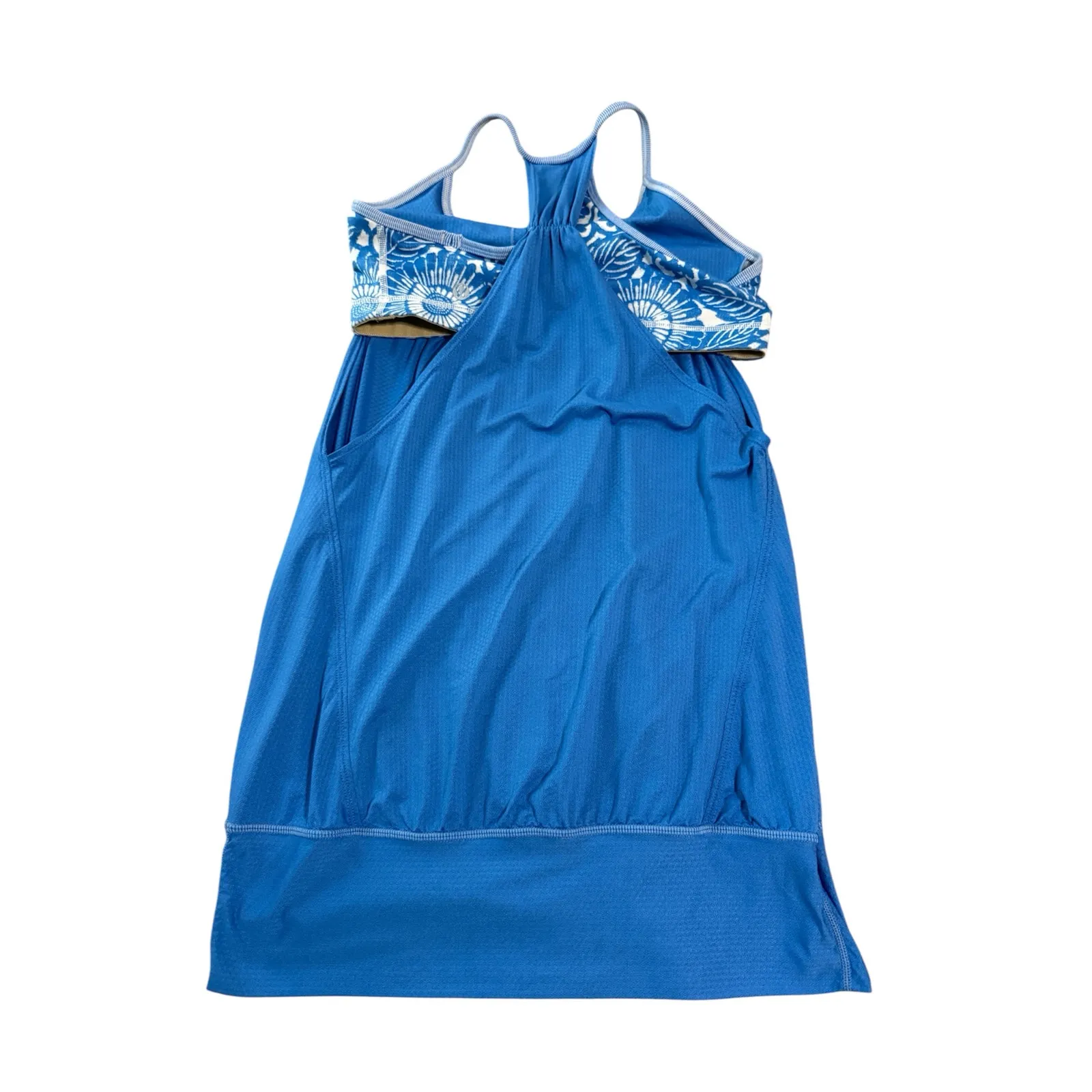 Lululemon No Limit‎ Activewear Tops Women Sports Bra Tank Blue Size 6 Bohemian - Image 3