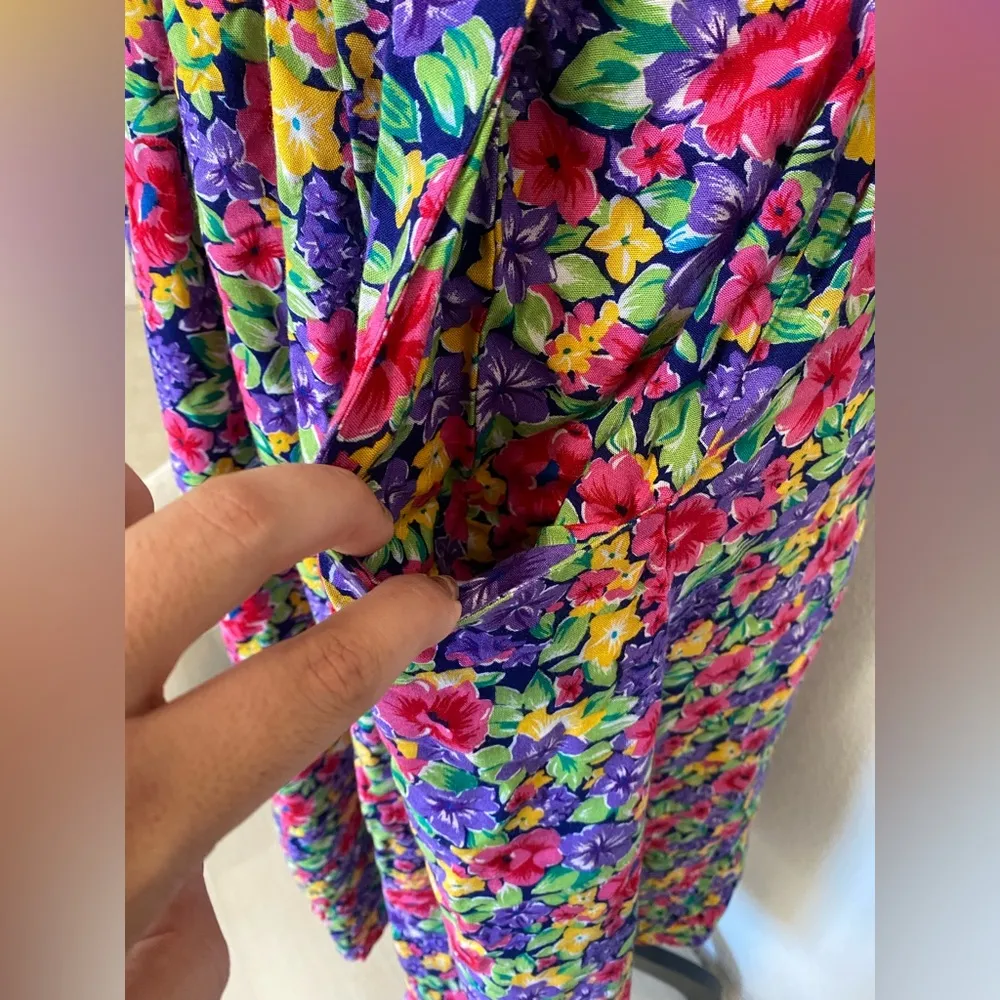 Vintage RJ Stevens Carol Escritor Secretary Dress Floral Size 16 - Image 2