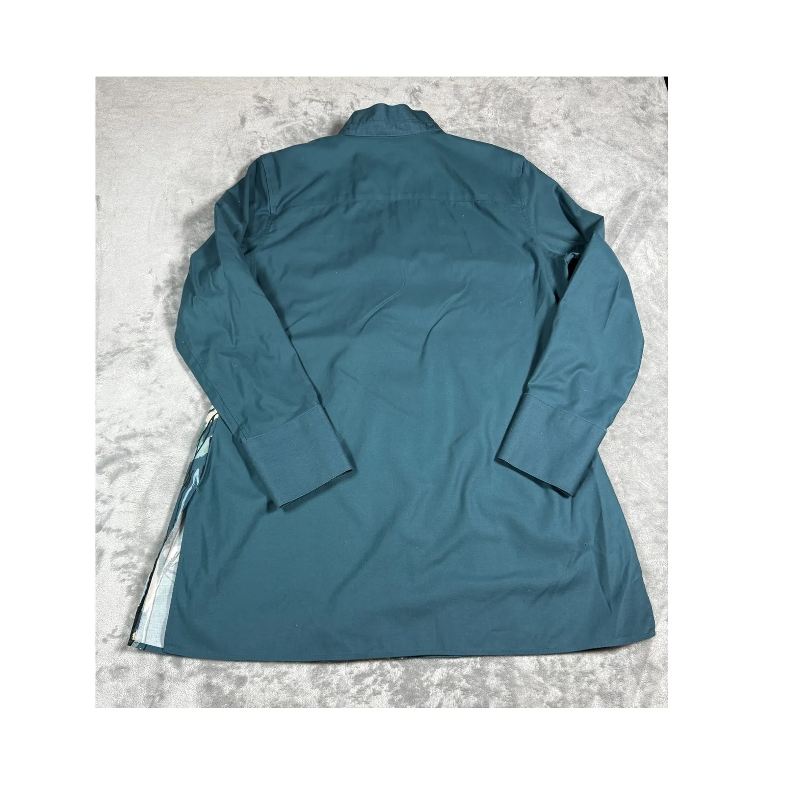 Chicos Tunic Top Womens Medium No Iron Stretch Floral Print‎ Long Sleeve Shirt 8 - Image 7