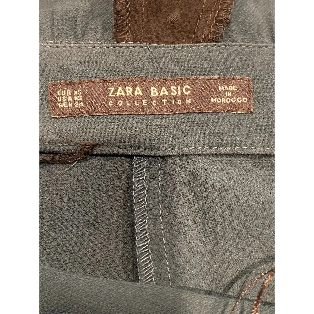 ZARA Lightweight V Neck Tie Back Lace Jumpsuit Pants Cap Sleeves XS Hunter Green - Image 8