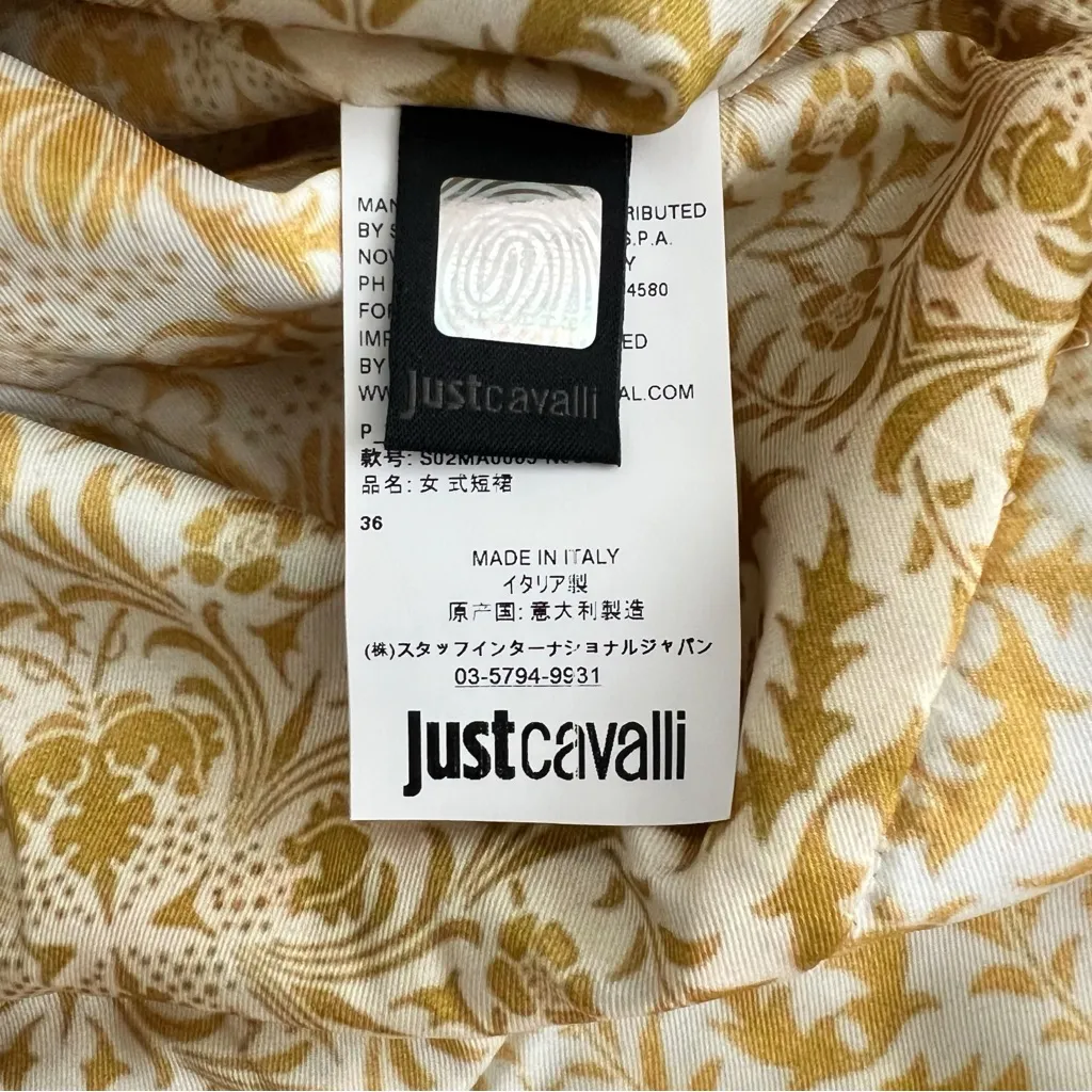 Just Cavalli Multicolor Cotton Blend Patterned Fabric Mini Skirt - Image 8