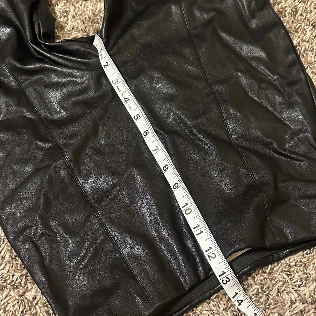 Amanda Uprichard Faux Leather Pants Black Size Small - Image 7