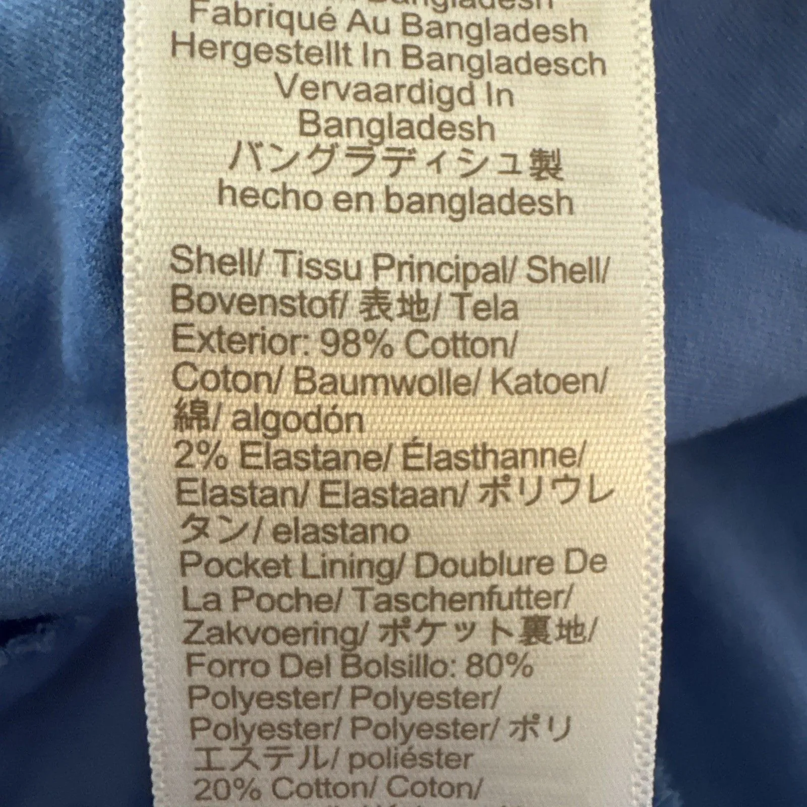 J.Crew Short Women's 10 Blue Chino Flat Front Pockets Cotton Blend 8.5” Inseam - Image 8