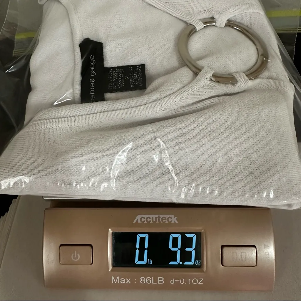 Cable & Gauge White Ring Cutout Stretch Knit Top M | Y2K Minimalist Clean Girl - Image 8