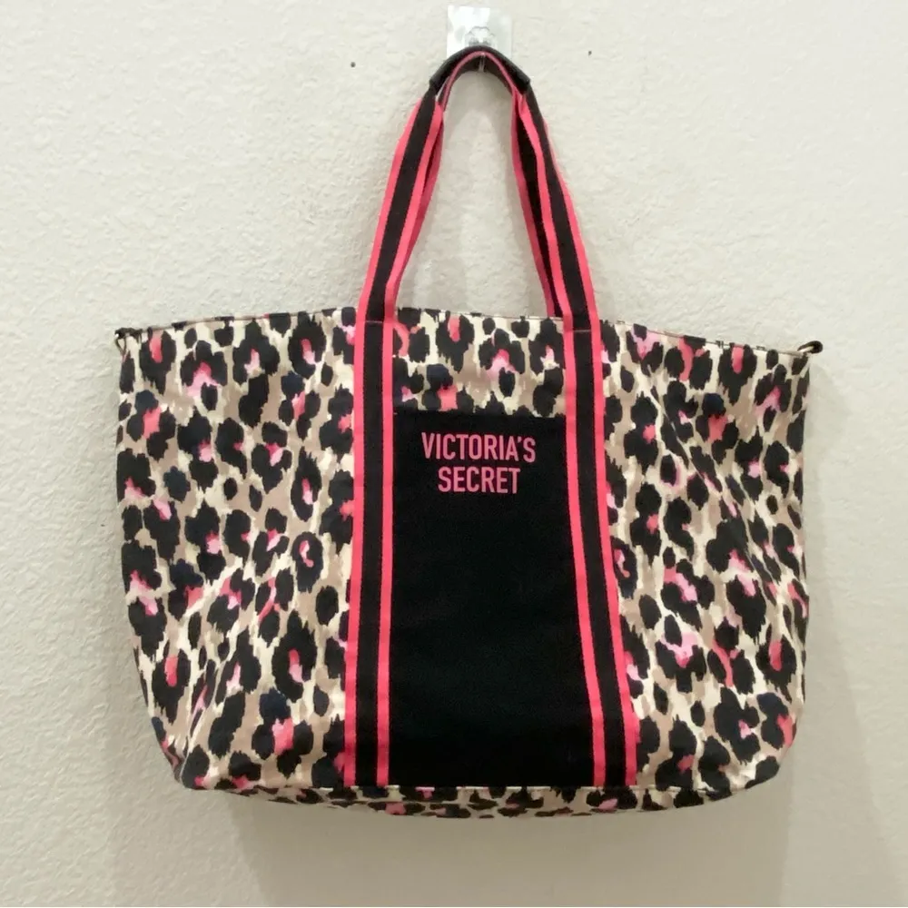 VICTORIA’S SECRET Leopard Cheetah XL Weekender Tote Bag - Image 5