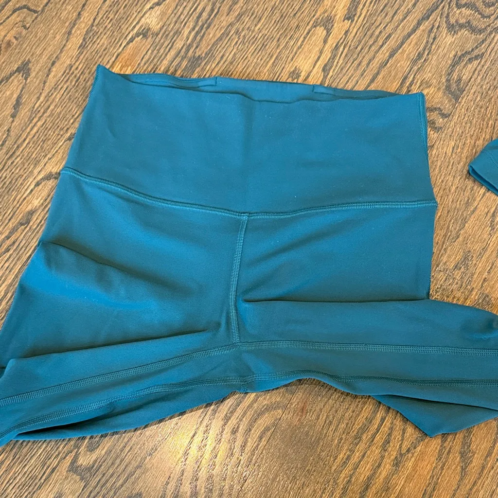 Lululemon Align Tank & Mini Flare Leggings Set 28" Storm Teal both size 6 NWOT - Image 9