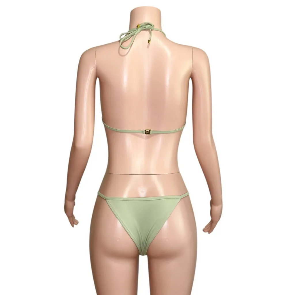 ÉTERNE Thea Bikini Top & Bottom, Sage, Medium Green - Image 7