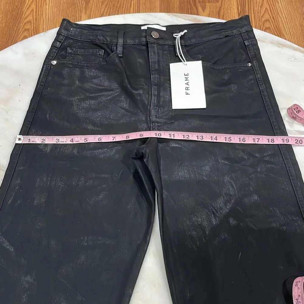 frame denim FRAME Le Lounge Stretch Coated Crop Jeans size 27 - Image 8