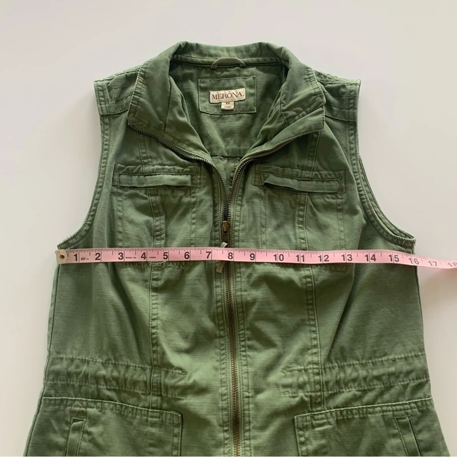 The Office Michael Scott “I Am Dead Inside” Graphic Custom Green Utility Vest XS - Image 5