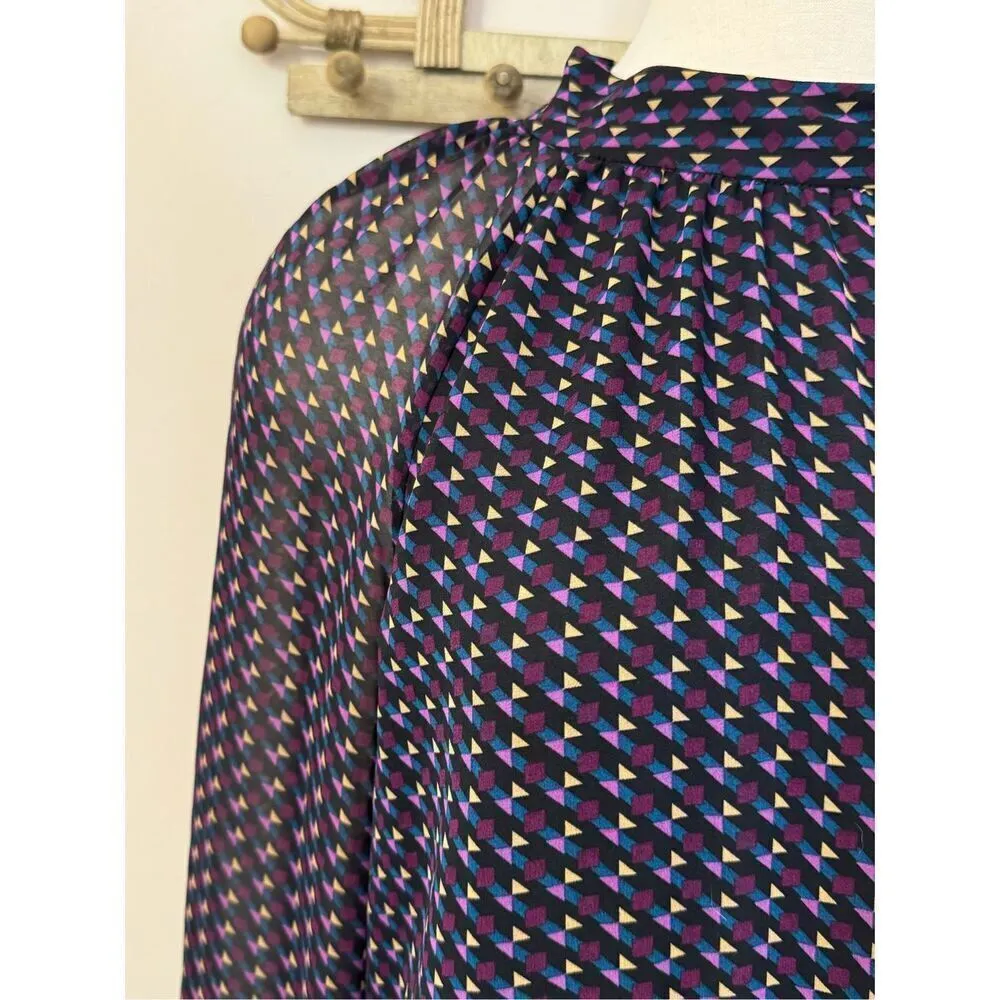 RAMY BROOK Avelina Geo Print Blouse In Mulberry Combo 6 - Image 3