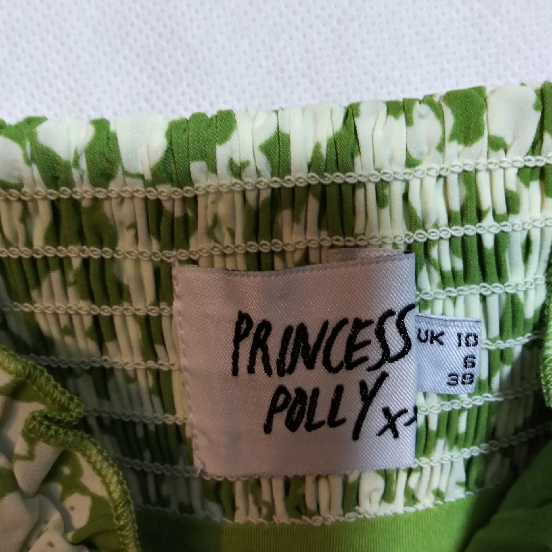 Princess Polly Tasmin Floral Green Mini Sun Dress Sleeveless Size 6 - Image 6
