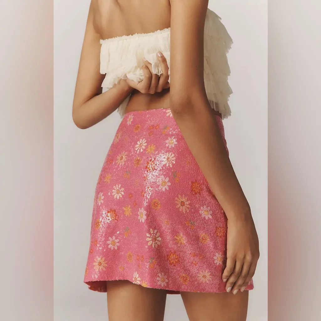 Farm Rio Sequin Mini Skirt - Image 4