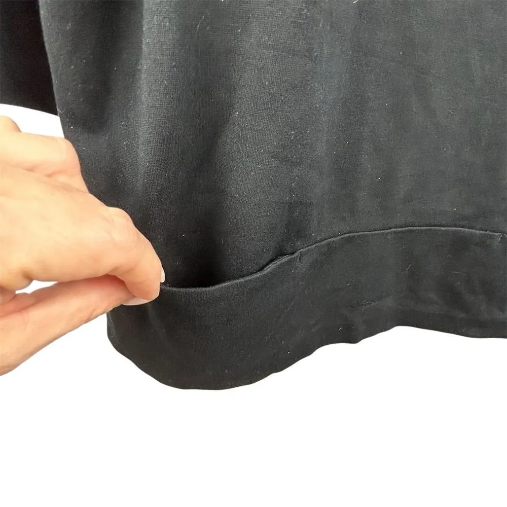 J. Jill Women's Black Ponte Blouse M 3/4 Sleeve Boat Neck Top - Image 4