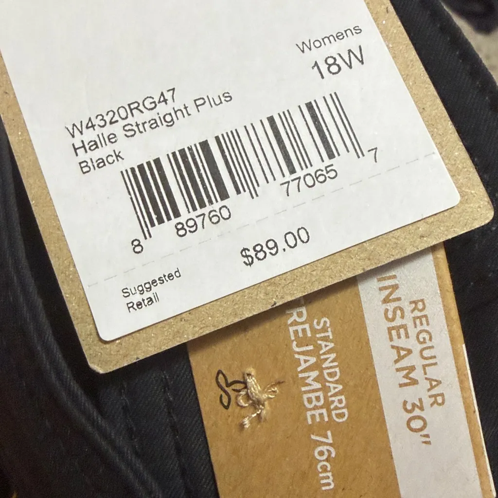 Prana Halle Straight Pant Black. Size 18W - Image 9