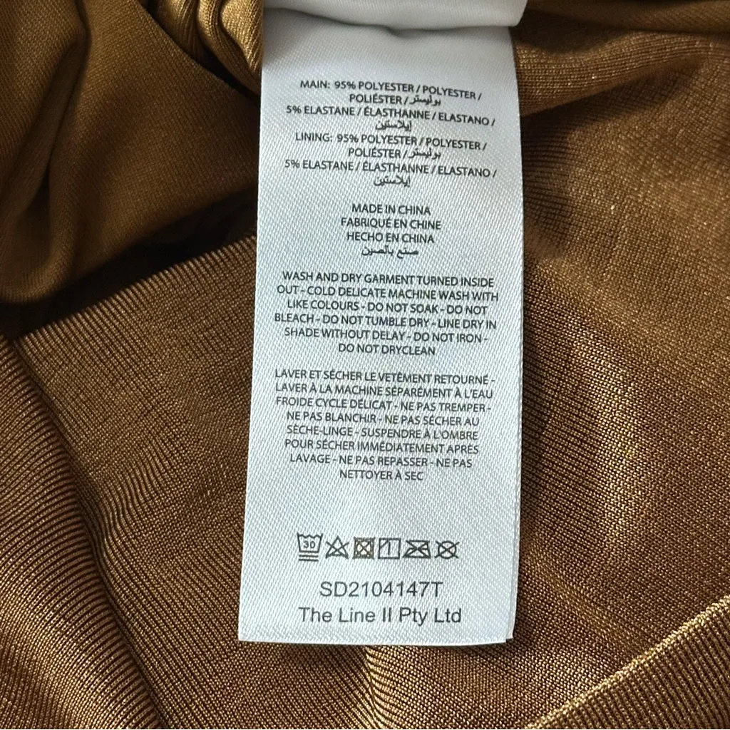 Significant Other Women’s Size 4 Shimmery Gold Crossover Waist Texas Cropped Top - Image 9