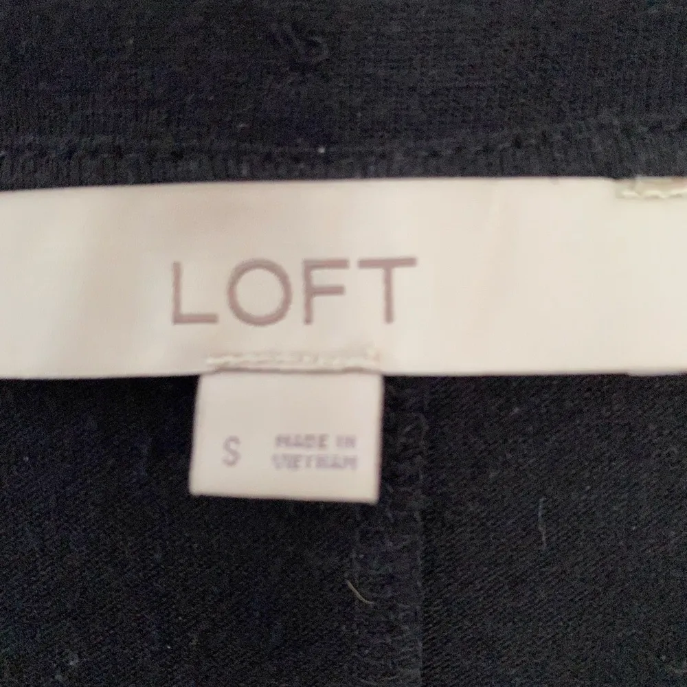 LOFT Ann Taylor Womens Black White Plaid Pull Over Tunic Long Sleeve Top Size S - Image 3