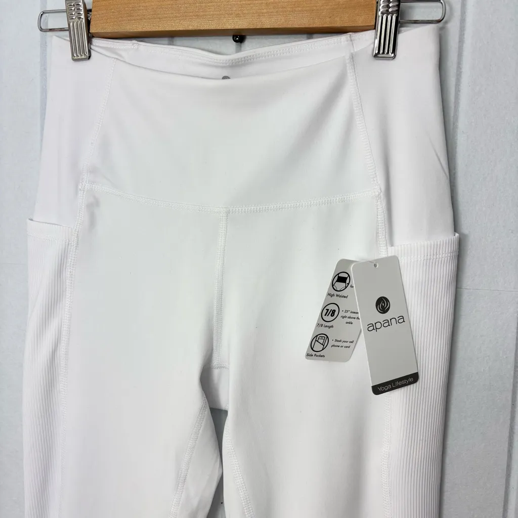 Apana White Yoga Leggings Size S - Image 2