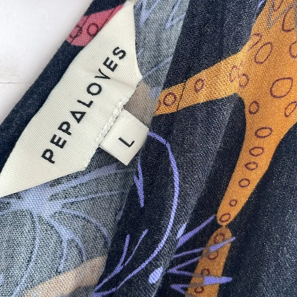 Starfish Patterned Sleeveless Dress Large - Image 6