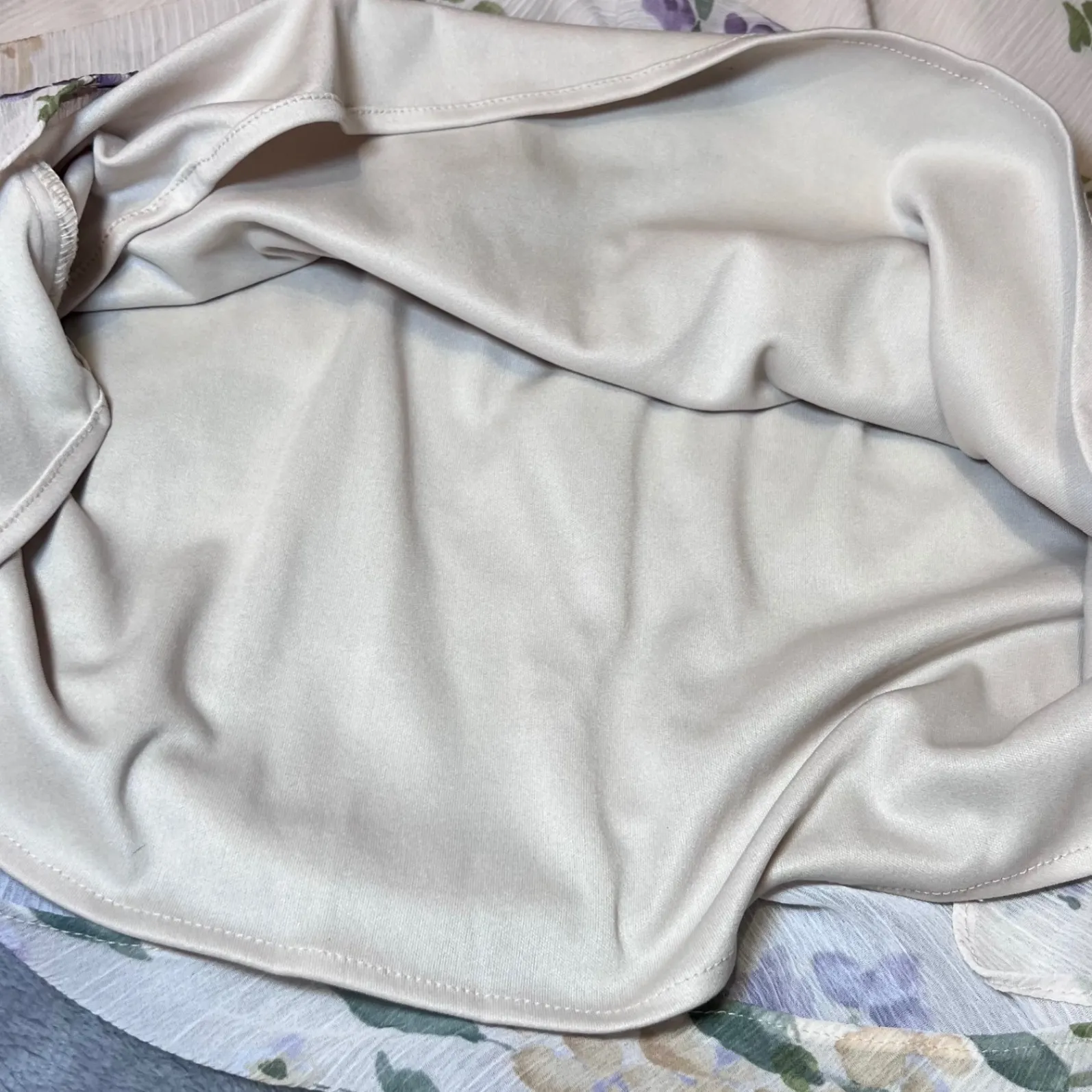 SL Fashions Vintage Y2K Dress Womens 6P Petites Ivory Floral Flutter Sleeve Boho Purple - Image 8