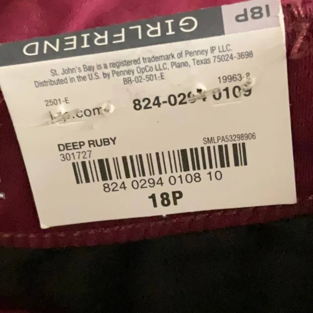 St. John's Bay Deep Ruby Girlfriend  Jeans - Image 2