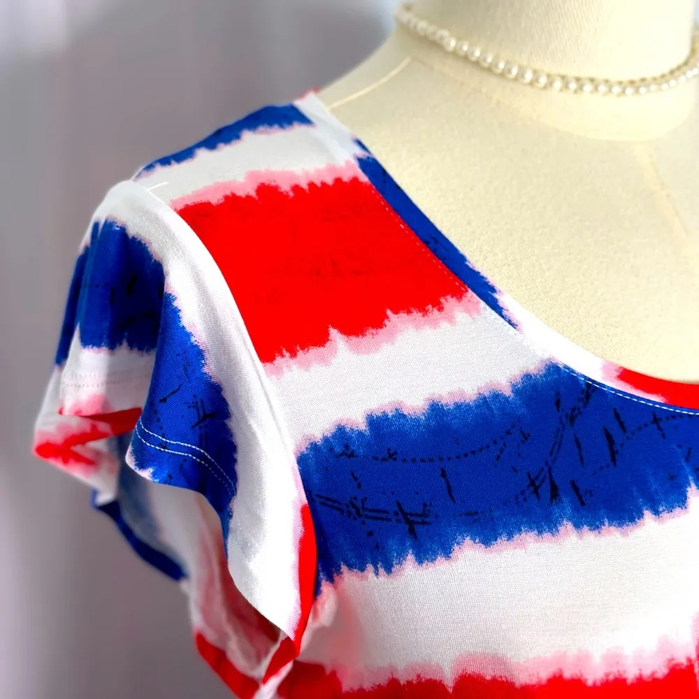 Freshman Juniors' 1996 Tie Dye Stripes American Mini T - Image 7