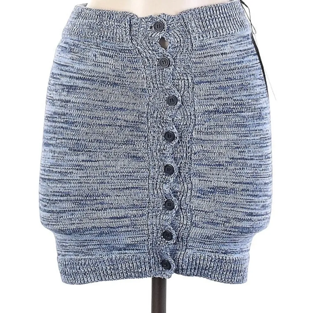 NWT  Summer Collection Melange Knit Mini Skirt Nightwave Blue Spacedye M - Image 3