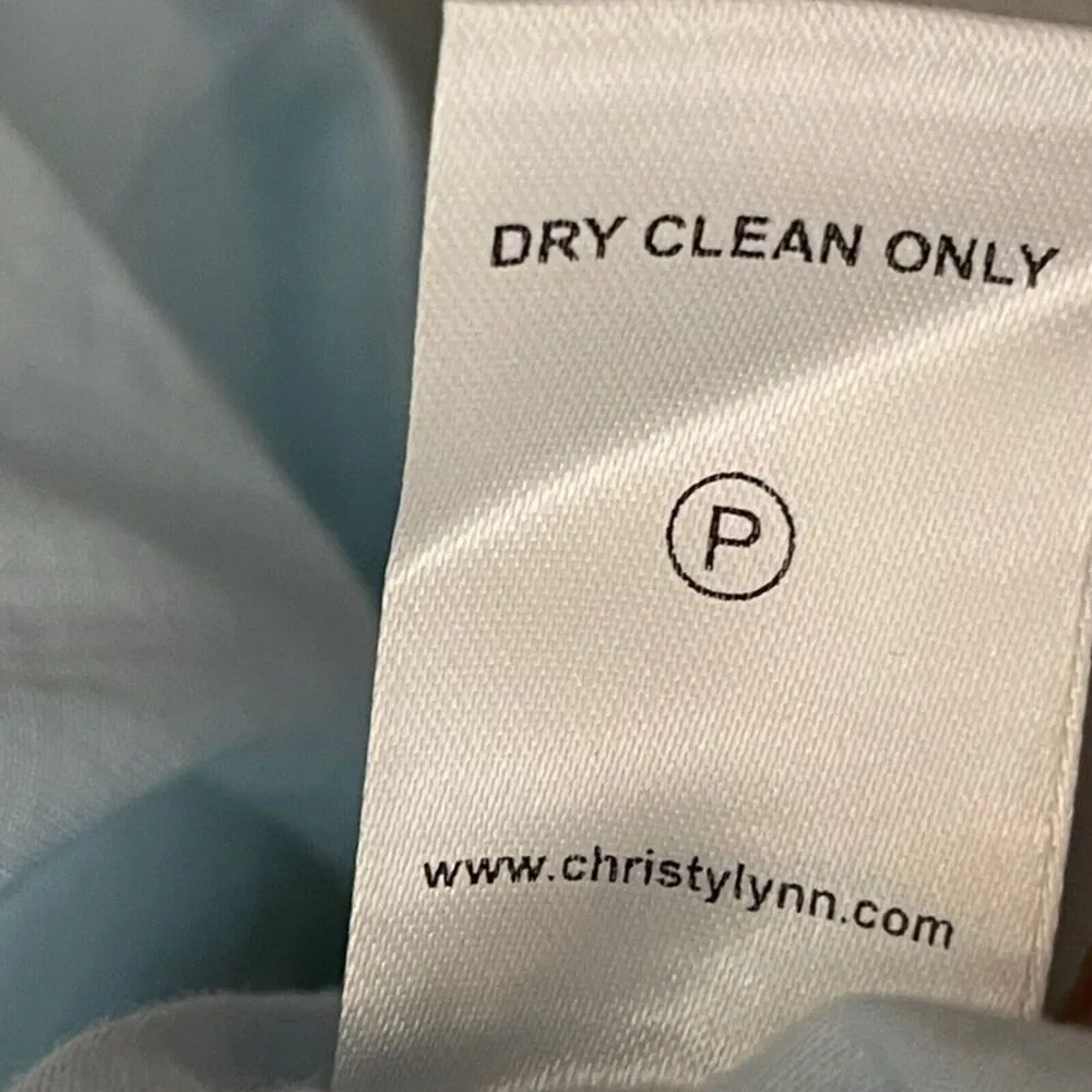 Christy Lynn Fernanda Midi Dress Linen Cross Back A Line Womens Size Medium M Blue - Image 8