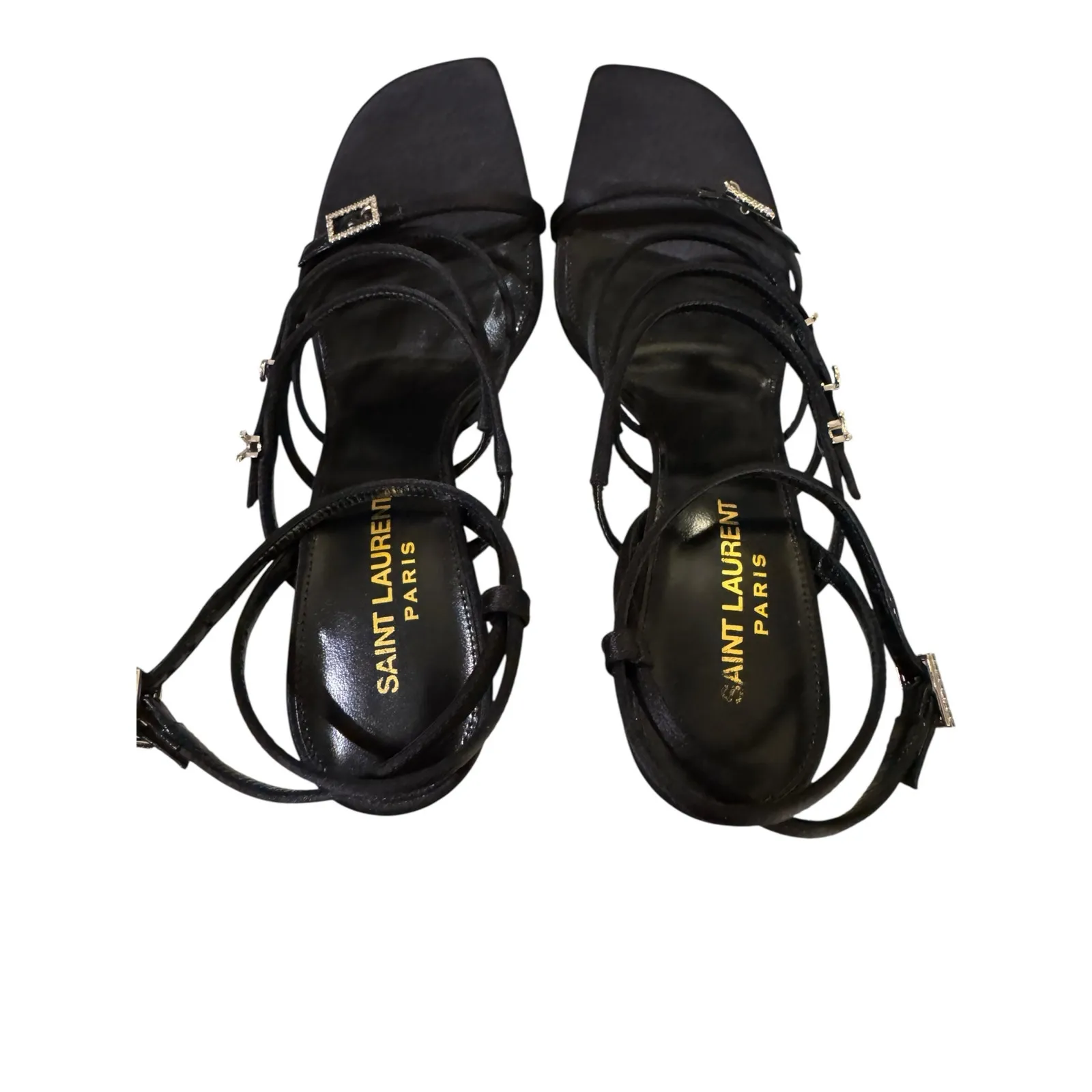 Saint Laurent NIB Jerry High Heel Sandals in Black Size 37.5 - Image 10