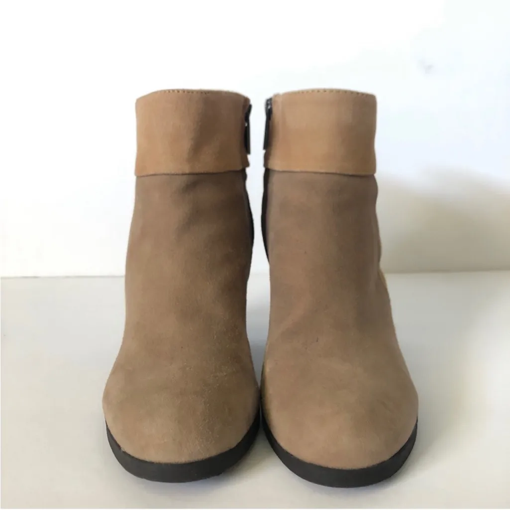 C Reaction Kenneth Cole Might Free Brown Leather Ankle Women Boots Size 7 - Image 4