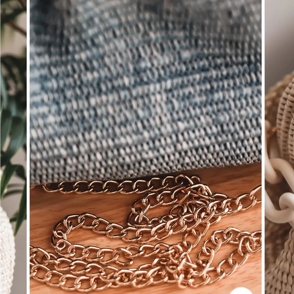 Urban Expression NEW Boutique Urban Expressions Blue Woven Clamshell Bag - Image 3