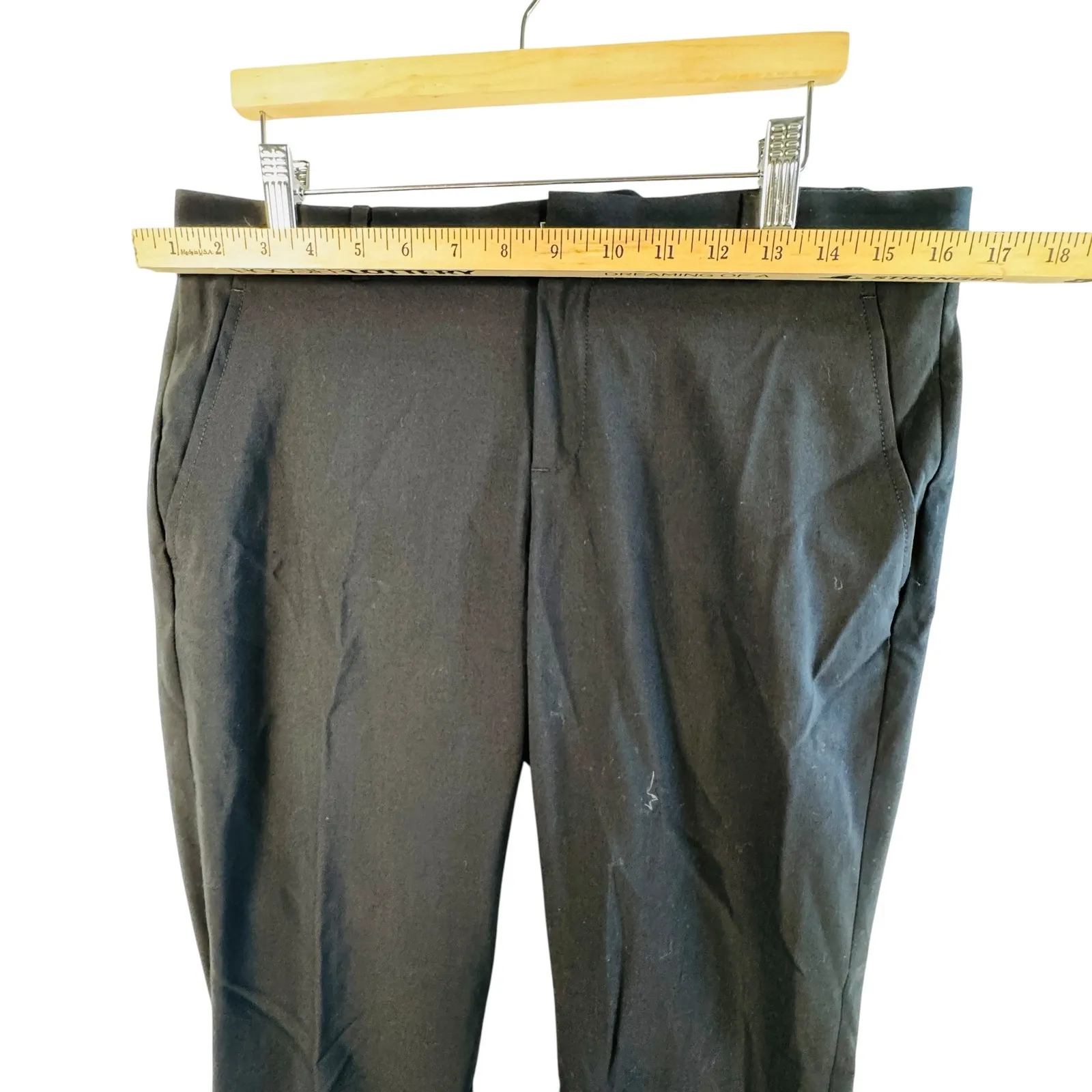 Banana Republic Ryan Italian Wool Dress Pants Black 6P Petite Machine Wash Lined - Image 5