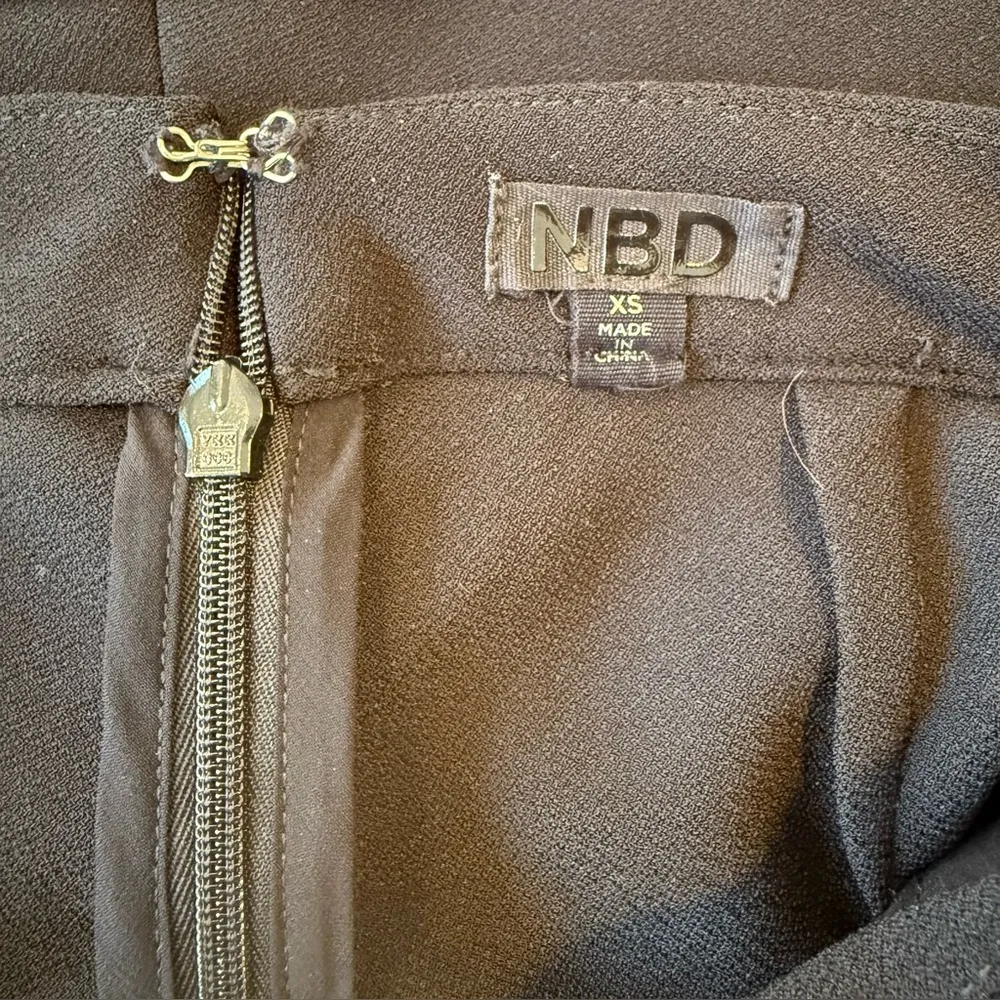 NBD Granada Side Slit Pockets High Waisted Flare Trousers Pants in Black Size XS - Image 8