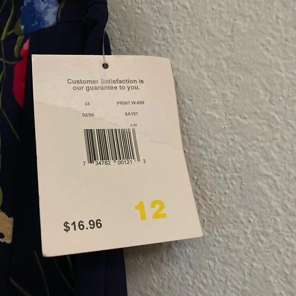 Vintage Kathie Lee Collection Deadstock button up floral circle skirt 12 ￼ Blue - Image 4